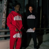 Men's Hip-hop Foam Letter Printing High Street New Style Trendy Brand Hooded Sweatshirt