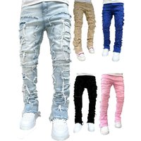 Loom Loom European American Foreign Trade Street Style Jeans Fashion Trend Straight Slightly Flared
