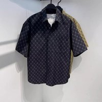 Clothing Short Sleeved Shirt Trendy Plaid Letter Printing Workwear Jacket