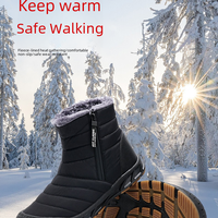 High top Snow Boots Outdoor Sports Leisure Hiking Boots Non slip Fleece lined Warm Waterproof Cotton padded Shoes