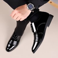 Formal Dress Shoes Business Oxfords Breathable PU Leather & Hidden Height Increase Wedding & Office British Groom Shoes