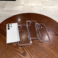 Luxury Transparent Hard Acrylic Case Samsung Galaxy S25 FE Ultra Plus Clear Shockproof Soft Phone Back Bumper Cover
