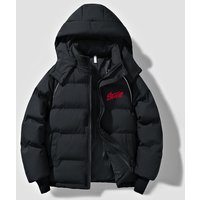 Retro Puffer Jacket Oversized Quilted Hooded Coat Thickened Winter Parka &