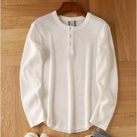 Unbeatable Quality Hardcore Henry V neck Live Broadcast All Waffle Long Sleeved T shirt Base Cotton Trendy