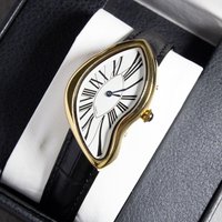 Vintage Crash Inspired Leather Watch Distressed Finish Stainless Steel Case Sapphire Crystal Quartz Movement Fashion Timepiece
