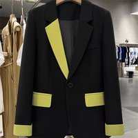 Clothing contrast stitching suit jacket hot style this year popular internet celebrity light luxury niche suit