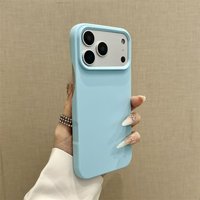 Solid Ultra Thin Phone Case Iphone Air 16 15 14 Plus 13 12 11 17 Pro Max Shockproof Half Pack Silicone Cover