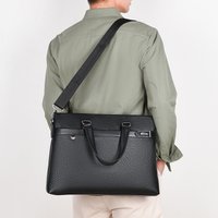 Business Briefcase Handbag Business Briefcase Single shoulder Crossbody Bag Soft Pu Leather Computer Bag Casual Trendy Bag