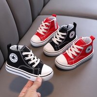 2024 Spring and Autumn New Boys' Casual Korean Edition Girls' Mid Top Canvas Children's Board Shoes