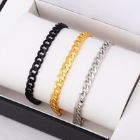 European American Hot Style Simple Reversible Punk High end Cuban Bracelet Wholesale
