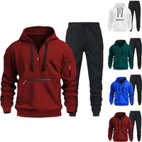 hoodie hoodie zipper pocket zipper pullover sports casual hoodie set