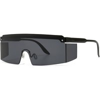 popular sunglasses street photography ins celebrity model square one piece flat top sunglasses 4398