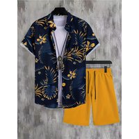 Clothing Casual Suits Hawaiian Palm Tree Fashion Printed Suits