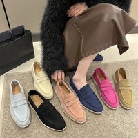 SHLIANG Fashion Suede Driving Shoes Genuine Leather Casual Shoes Brand Soft Loafers Moccasins Slip On Leisure Walking Shoes Y0456