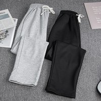 Casual Jogger Pants Drawstring Waist Loose Fit Sweatpants & Comfortable Polyester Lounge Pants Sports & Everyday Wear