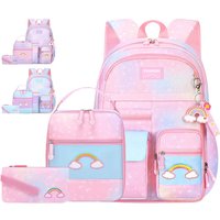 Three Piece Backpack Set Cute Cartoon Theme Easy Carrying Luggage & Bags