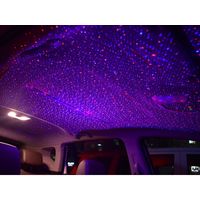 Dual color starry sky USB ambient interior projection light, car roof full of stars, laser rhythm light