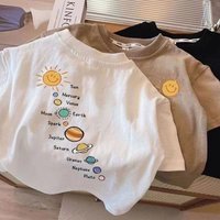 Kid's Clothing cotton boy short-sleeved T-shirt summer thin style cool handsome style loose small and medium children's tops