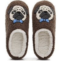 Autumn Winter Pug Cotton Home Indoor Cartoon Soft Sole Warm Non Slip Slippers