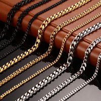 European American Cross Border Hot Sale Stainless Single Clasp Frayed Edge Titanium Steel Chain Vacuum Electroplated