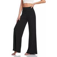 High Waisted Wide Leg Pants Stretchy Flowy Trousers Work & Casual Straight Leg Lounge Pants