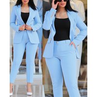 Solid Large Casual Fashion Professional Wear Suit Suit
