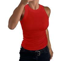 Women's Clothing Summer Women's Ribbed Small Vest Round Neck Slim Fit Shaped Women's Vest