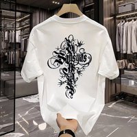 Men's Clothing Pure Cotton Men's Round Neck T Shirt Tops Summer New Popular Trend Loose Short Sleeve Youth Bottoming Casual Half Sleeve