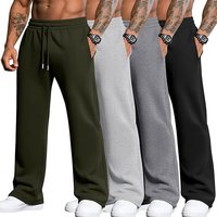 4 Pack Oversized Long Sweatpants Sports Jogging Loose Fit Casual Drawstring Wide Leg Pants