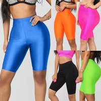 high waist fluorescent casual shorts