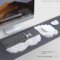Unbeatable Quality Angel Wings Keyboard Tray Wrister Protective Silicone Men And Women Typing Mouse Pad Soft Wrist Splint Memory Foam