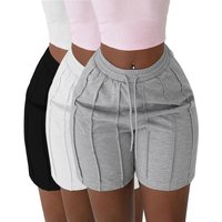 Women's Clothing Spring New Solid Color Casual Drawstring Shorts