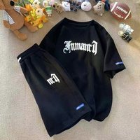Clothing Waffle Casual Suit Summer Ice Silk Short Sleeved T Shirt Set Sports