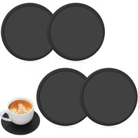 Silicone Coasters Set Non Slip Heat Resistant Round Drink Mats Purpose Home Hotel & Restaurant Use