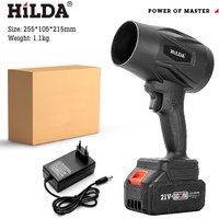 HILDA 1200W Cordless Leaf Blower Turbo Fan High Power 3000mAh Battery 35 000 RPM Lightweight & Ergonomic