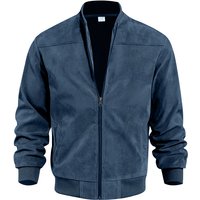 Clothing Autumn Stand Collar Suede Jacket Coat Retro Zipper Cardigan Casual Jacket Cross Border Supply