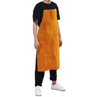 Cowhide Welding Apron Long Welding Wear Resistant Heat Insulation Anti Spark Splash High Temperature Welder Protective Work Clothes