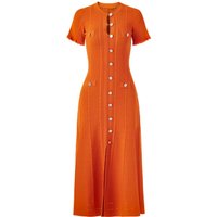 French Style Long Dress Export Quality Light Luxury Knitted Round Neck Design Ruffled Skirt Hollowed Out Detail