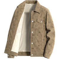 Spring Autumn coat wick lapel jacket fashionable casual trend fully printed simple plus jacket