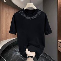 Men's Clothing Printed Cotton Boys Short Sleeved T Shirt Summer New Round Neck T Shirt Versatile Men's Tops