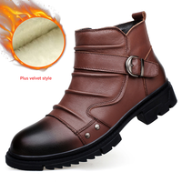 European Warm Series Handmade Punk Motorcycle Genuine Leather British Style Martin Cowhide Work Short Boots Fashion Versatile