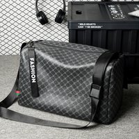 Travel Bags Fashion Short Distance Travel Bag For Men, Large Capacity Soft Leather Trendy Fitness Bag, Leisure Waterproof Shoulder Crossbody Bag