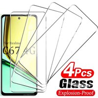 4PCS Tempered C67 C55 C53 C51 C33 C31 C3 C25 Screen Protector Realme 12 11 10 9 8 7 Pro Plus 9i 8i 7i Glass