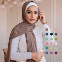 Cross-border New Jersey Solid Color Mercerized Cotton Scarf Women’s Classic Versatile Modal Long Scarf Monochrome Headscarf