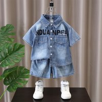Summer Short Sleeved Suits Stylish Thin Denim Clothes 2024 Fashionable Two Piece Clothing