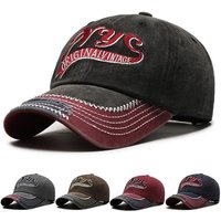American Street Hat Made Old English Short Brimmed Soft Top Hip Hop Duck Tongue Patch Cloth Piercing