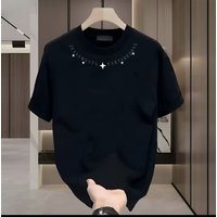 Trendy Brand American Short-sleeved T-shirt Men's 2024 Summer New Combed Pure Cotton All-match Loose Clothes Men's Style