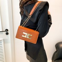 Women’s small square bag fashionable and stylish crocodile pattern women’s shoulder bag Korean style all match style crossbody bag