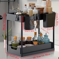Home & Garden kitchen sink bathroom rack pull out storage rack multi function storage rack