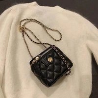 Secret Garden Camellia Quilted Chain Box Small For Women Summer Mini Shoulder Crossbody Bag 2023 New Trend